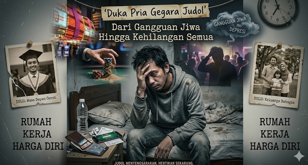 Duka Pria Gegara Judol: Dari Gangguan Jiwa Hingga Kehilangan Semua