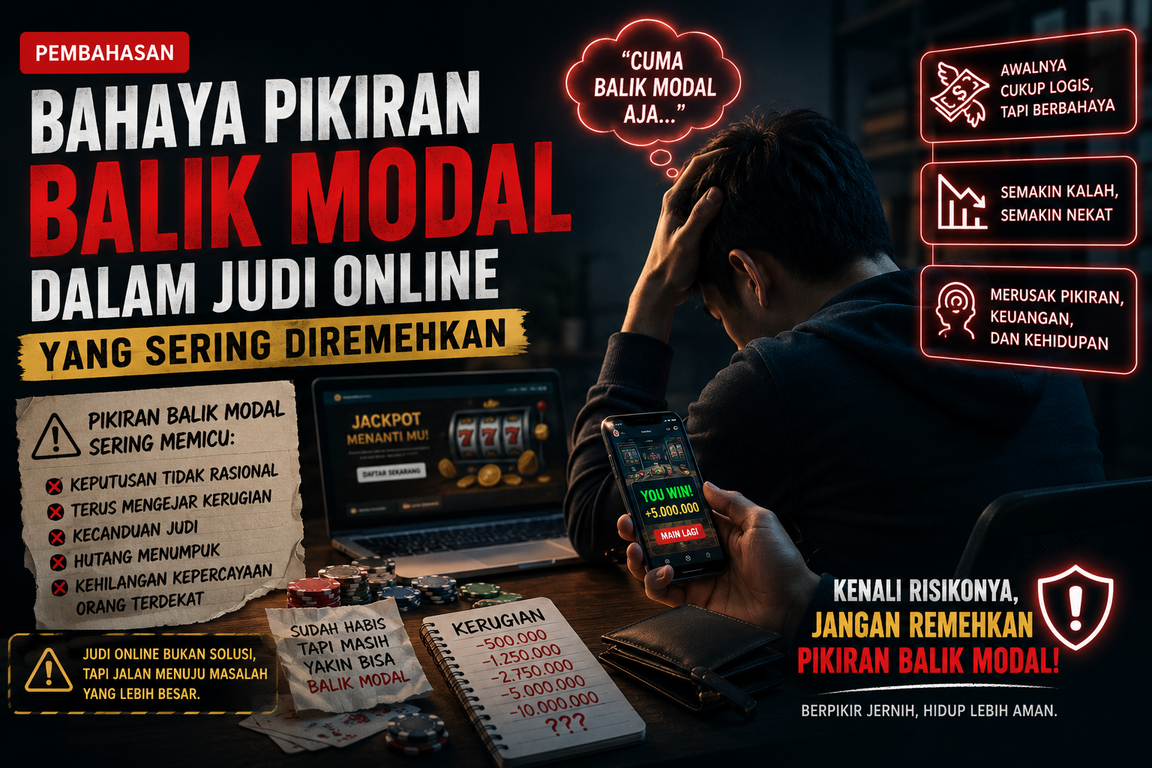 Bahaya Pikiran Balik Modal dalam Judi Online yang Sering Diremehkan